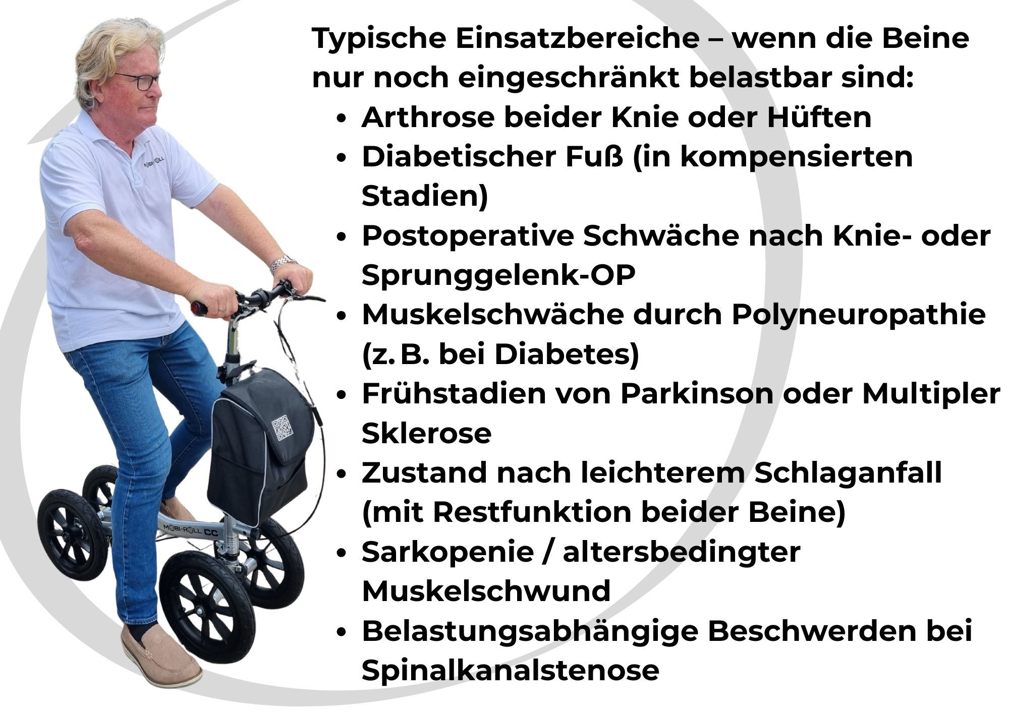 Mobi-Roll Laufroller (MRW 25 CC) | Gehhilfe mit Sitz – Kauf nach 2-Wochen-Test