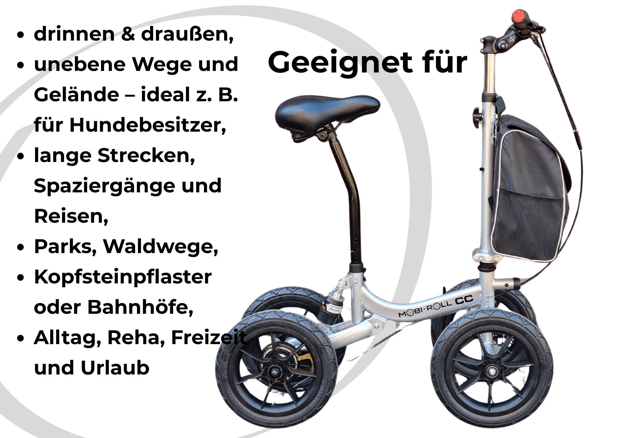 Mobi-Roll Laufroller MRW25 CC | Gehhilfe mit Sitz – Kauf nach 2-Wochen-Test