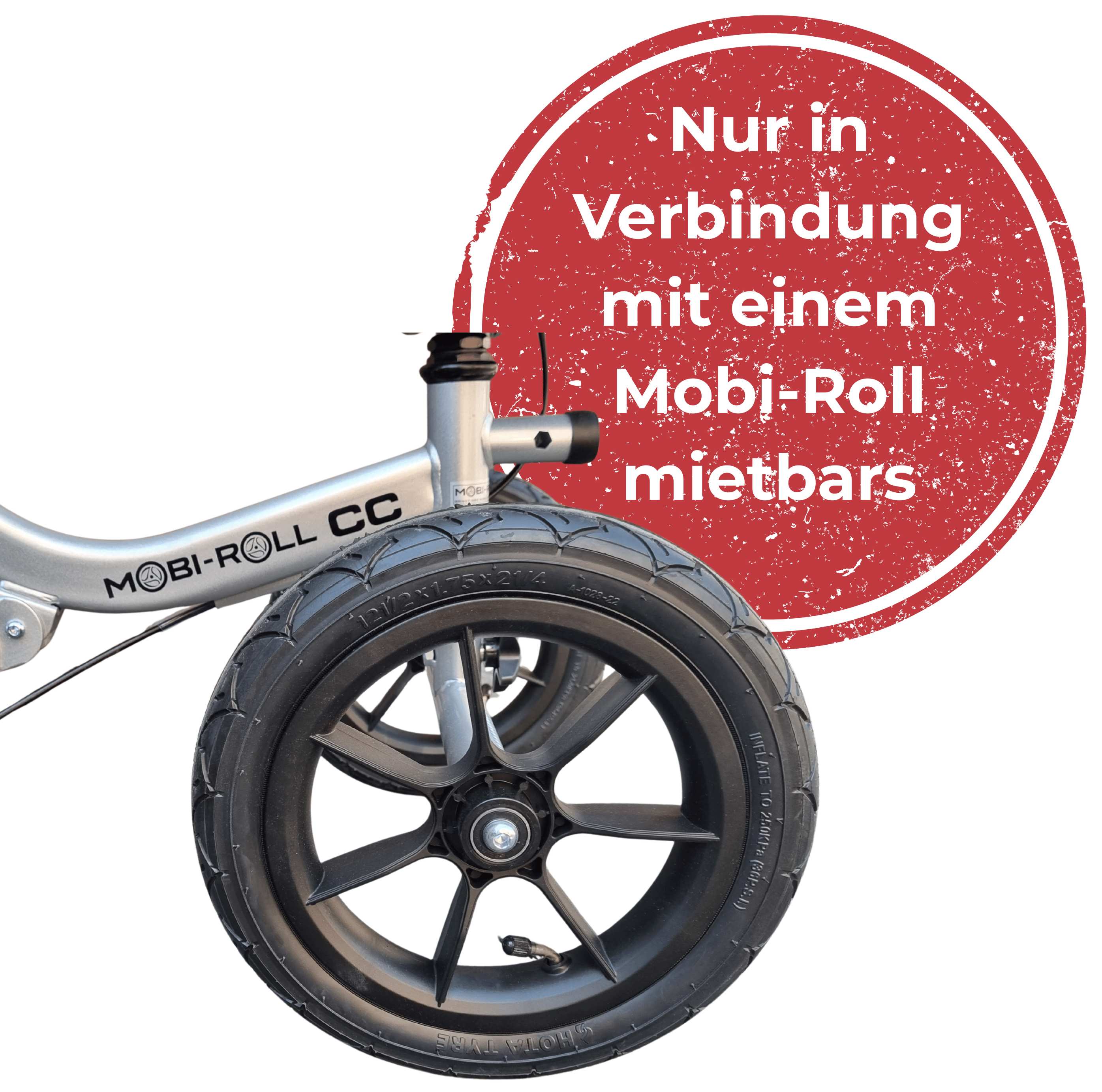 MR22 Mobi Roll mit Sitzpaket und Luftreifenpaket | Gehhilfe mit Sitz & Luftreifen nach OP - B2B mieten!