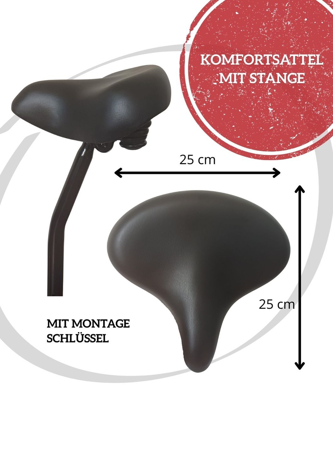 🆙Umbau- Komfortsattel mit Stange & Montageschlüssel -Jetzt kaufen!