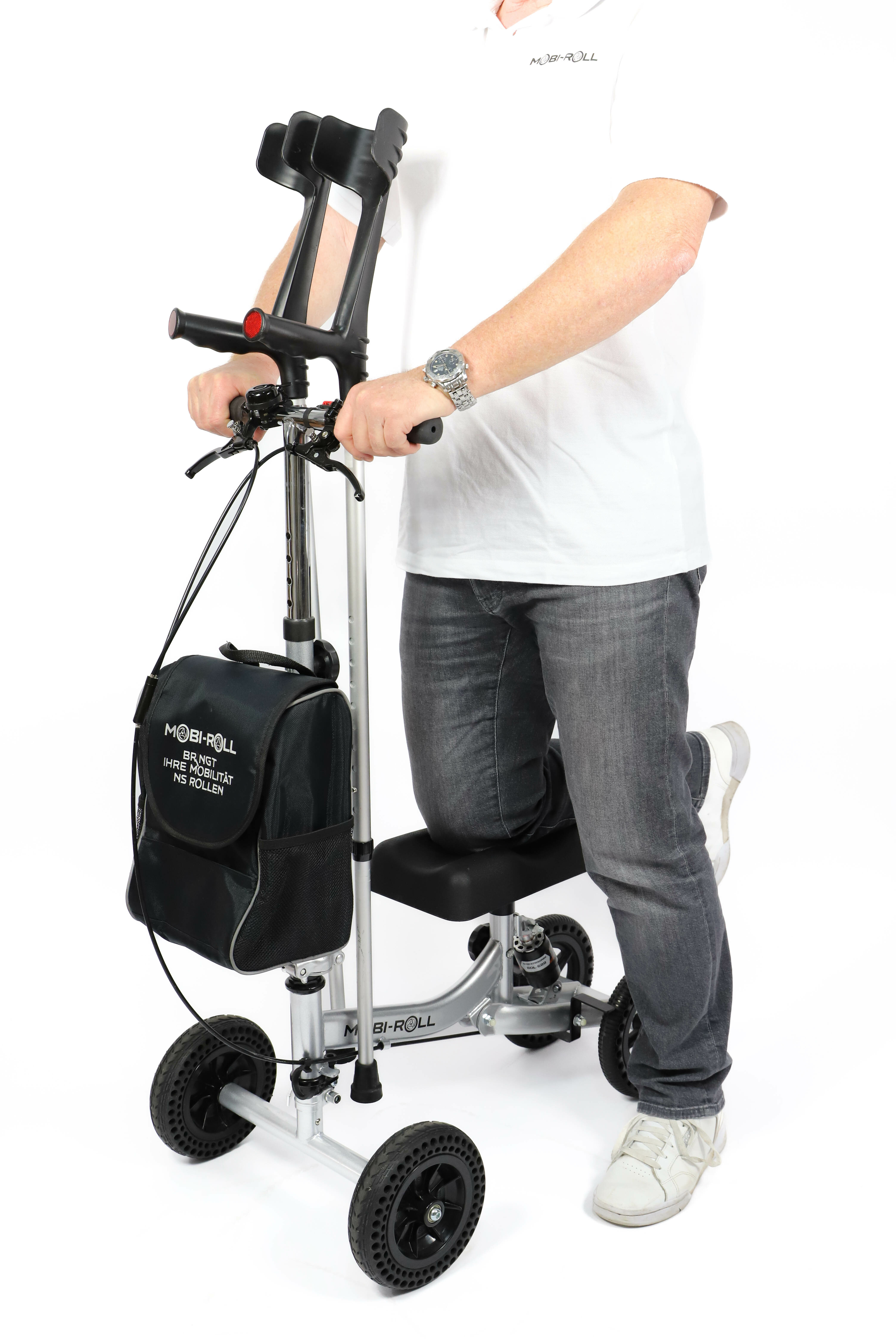 Quad Adapter -Gehstützen-Halterung  (schwarz/rot)