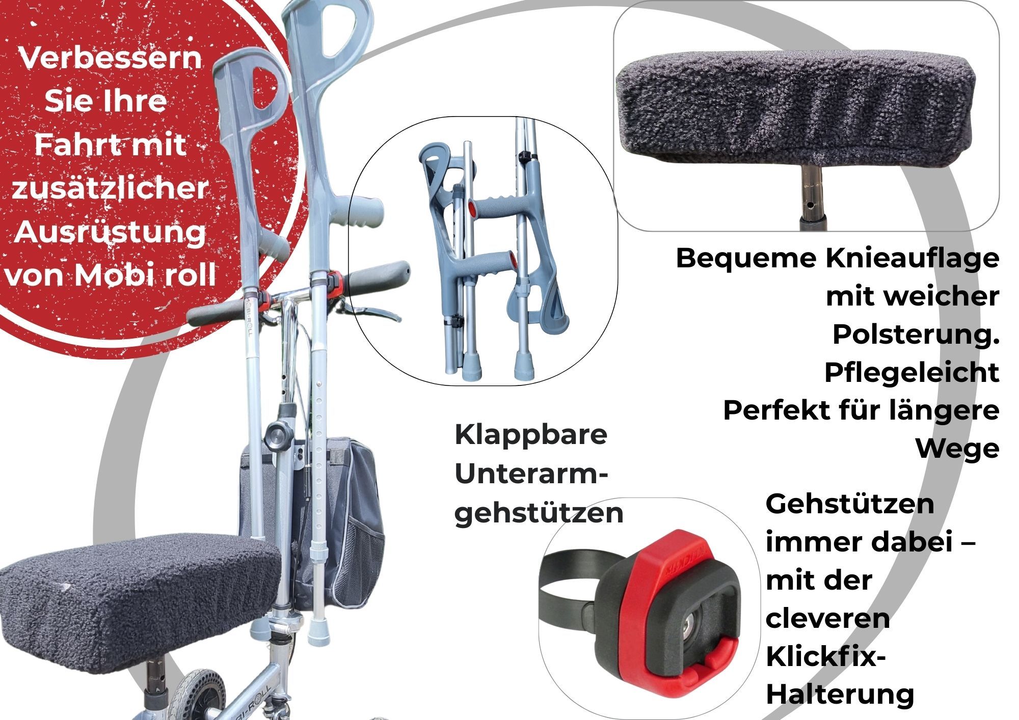 MR 22 Mobi Roll mit Luftreifenpaket | orthopädischer Knieroller Cross Country - B2B mieten!