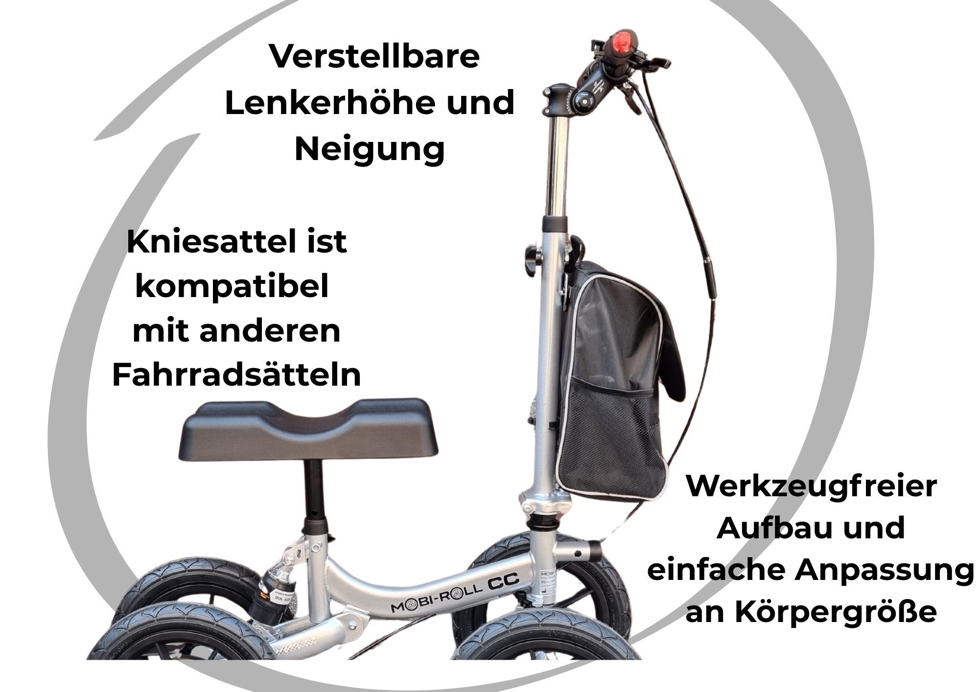 MR 22 Mobi Roll mit Luftreifenpaket | orthopädischer Knieroller Cross Country - B2B mieten!