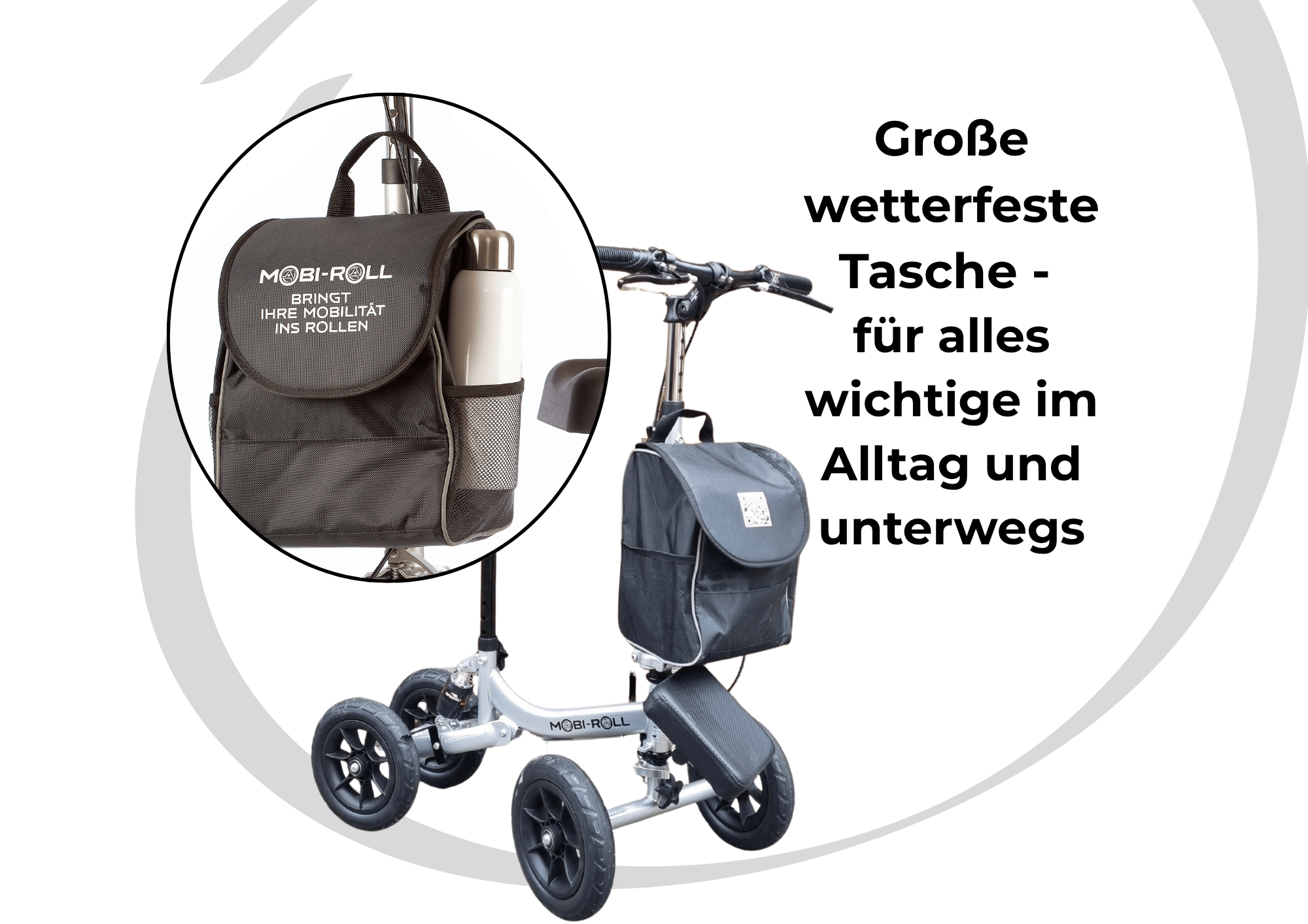 MR 22 Mobi Roll mit Sitzpaket und Luftreifenpaket | Gehhilfe mit Sitz & Luftreifen nach OP - B2B mieten!